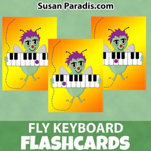 Cute Fly Keyboard Cards