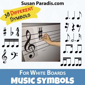 Music Symbols for Magnetic White Boards