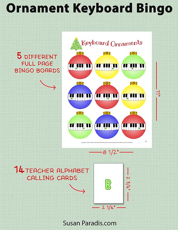 Christmas Ornament Keyboard Bingo - Image 2