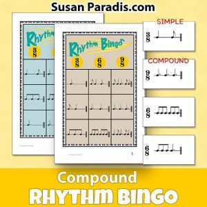 Rhythm Bingo in 3|8, 6|8, and 9|8