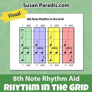 Rhythm in the Grid Visuals for Learning Eighth Notes