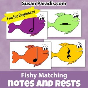 Fishy Notes and Rests Matching Game