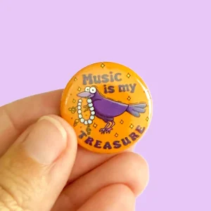 Button Pin – Music is my Treasure